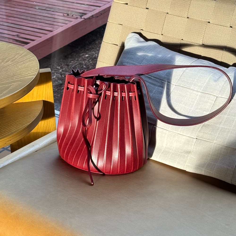 Mansur Gavriel Pleated Bucket Bag - Picture 3 of 6